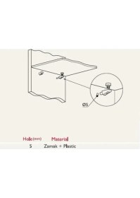 Resim Cam Raf Pimi Vantuzlu 5mm - 4 Adet 
