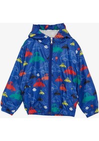 Resim Breeze Girls & Boys Erkek Çocuk Yağmurluk Renkli Arabalar Desenli 1-5 Yaş, Saks Mavisi-saks Mavisi Saks Mavi 