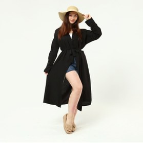 Resim CNG MODA Kadın Ayrobin Kuşaklı Kimono Kaftan 
