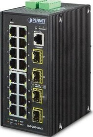 Resim Endüstriyel Tip L2+ Yönetilebilir Switch (Industrial L2+ Managed Switch)&lt;br&gt;16-Port 10/100/100 Planet