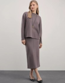 Resim Zarına Esnek Kumaştan Midi Etek 248857984 Nuga 