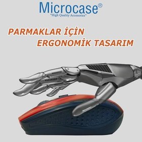 Resim Microcase 2.4Ghz 800/1200/1600 DPI Ayarlı Wireless Kablosuz Mouse -AL4625 YK-236 Kırmızı 