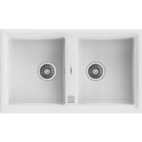 Resim Teka Stone 90 B-Tg Çift Hazneli Tegranite Eviye - Beyaz - 115260012 