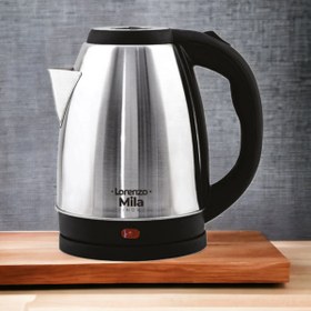 Resim Lorenzo Mila Lrz-1005 1.8 Litre 1500w Paslanmaz Çelik Gövde Su Isıtıcı Kettle Inox 