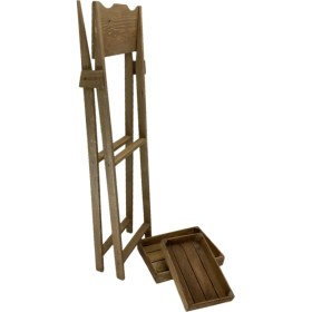 Resim Rusthing Doğal Ahşap Sebzelik Meyvelik Çiçeklik 2 Raflı Çok Amaçlı Dekoratif Dolap Raf Ceviz Renkli 