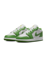 Resim Nike Air Jordan 1 Low Se Bg Leather Sneaker Hakiki Deri Beyaz Unisex Spor Ayakkabı 