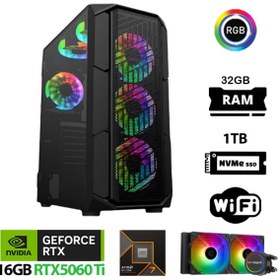 Resim XASER Thunder x770 i9 14900KF 32GB DDR5 Ram 1TB M.2 NVMe SSD 16GB RTX5060 Ti Sıvı Soğutmalı Oyuncu B 