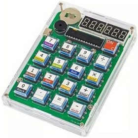 Resim Xuweiwei Yeşil Dıy Dijital Tüp Ekranlı Hesap Makinesi Elektronik Set Lehim Pratiği 