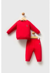 Resim U.s.polo Assn Erkek Bebek 2 Li Takım - Kırmızı Kırmızı 