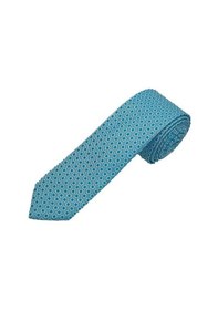Resim Brianze 5 Cm Turkuaz Desenli Slim Kravat 