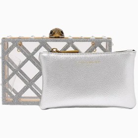 Resim Crystal Quilt Box Kristalli Mini, El İşçiliği Clutch ve Çapraz Kadın Çanta - Çok Renkli 