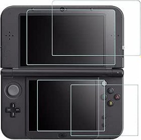 Resim AFUNTA Nintendo 3DS XL, için ekran koruması, 4 adet sertleştirilmiş cam, üst ekran için ve alt ekran için HD Clear Crystal PET film, 3DS XL film aksesuarı 