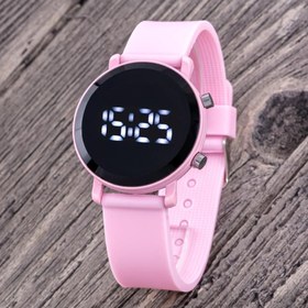 Resim Pembe Renk Çocuk Saati - Saat Öğretici Led Watch Kadran Kız Çocuk Saati ST-304312 