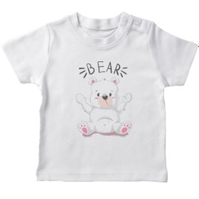 Resim Angemiel Baby Tatlı Oyuncak Ayı Erkek Bebek Tişört Beyaz B0298MDBBKETSRT 