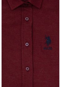 Resim U.S. Polo Assn. Kız Çocuk Bordo Uzun Kollu Basic Gömlek 50317666-VR177 