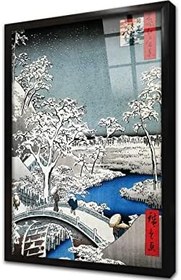 Resim Japonyada Kış Çerçeveli Cam Tablo 20x30 cm CB31014 