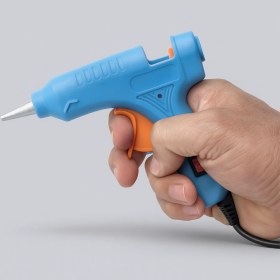 Resim 7.5 mm 20W Sıcak Ince Mum Silikon Tabancası 190°C Hızlı Isınan Güçlü Yapıştırıcı Tabanca Ergonomik 