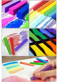 Resim Toz Pastel Boya 12 Renk A4 Monalisa Eskiz Defteri Pastel Dağıtma Kalemi 1 Paket Toz Soft Pastel Boya 12li Yumuşak Pastel 