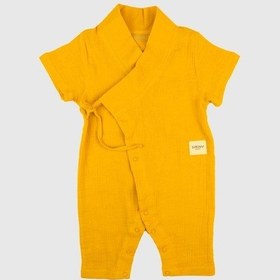 Resim Uzun Kimono Tulum Sonbahar Sarısı Sarı 