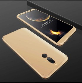 Resim ekılıf Huawei Mate 10 Lite - Kılıf Parmak izi Yapmayan 3 Parça Ays Kapak - Gold 