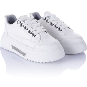 Resim Getcho Sauran Kadın Cilt Beyaz Kalın Taban Spor Ayakkabı Günlük Kullanım İçin Rahat Yüksek Tabanlı Sneaker 