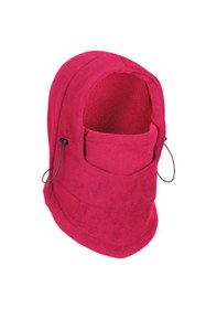 Resim Xindoker Kışlık Çift Katlı Polar Outdoor Spor Kapüşon: Rüzgar Ve Kar Koruma, Isı Sağlama, Kollu Ve Boyunluk 2'li Tasarım - Kırmızı Kırmızı 