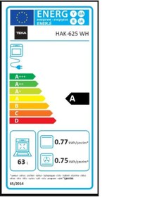 Resim Teka - Hak 625 Wh - Ankastre Multifonksiyonel Dijital Ekranlı Fırın - Beyaz Cam - 65 Lt - 111020055 