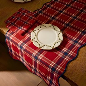 Resim Country Premium Dokuma Peçete Kırmızı (2'li Set) - 45x45 cm 