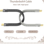 Resim UGOURD 14cm Thunderbolt 4 Kablo USB4, 40Gbps Veri Aktarımı & 240W PD Ultra Şarj, 8K 60Hz HDTV, iPhone 15 Pro Max, iPad Pro, PS5, Xbox, PC ile Uyumlu (Thunderbolt 3/USB 3.2 Gen 2), Yüksek Hızlı Şarj, Modern Bağlantı, Güçlendirilmiş Konnektörler, Şarj Kablosu, Ev Ofisi 