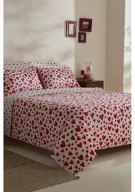 Resim Karaca Home Amour Bliss %100 Pamuk Çift Kişilik Nevresim Takımı Kırmızı Kırmızı 