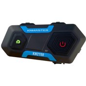 Resim Knmaster Kn2150 Motosiklet Kask Interkom Bluetooth Intercom Kulaklık Seti Açık Mavi Hediye Seti 