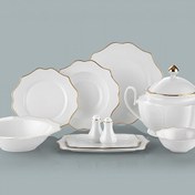 Resim Royal London Diana Gold 60 Parça Porselen Yemek Takımı RL01-109 