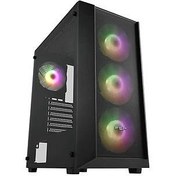 Resim CMT218 650W 80+ 4x120MM Fixed RGB Fan Temperli Cam USB 3.0 Mesh ATX Mid-Tower Gaming Kasa Fsp