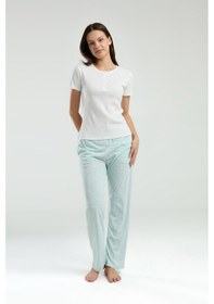 Resim Pierre Cardin Kadın Krem Pijama Takımı Pc8989-s-v1 Krem 