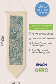 Resim William Morisse Duvar Halısı, Sanat Serisi Dekor, 100cm Kanvas Flama Askılı Duvar Örtüsü NO:694 - Renkli - 7 / 30 x 100 