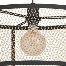 Resim Eglo 43604 asma lamba DELLOW siyah siyah, pirinç Y: 110 Ø:45 cm kısılabilir 