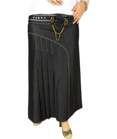 Resim Kadın Uzun Piliseli Etek Ns1194-Kahve-42 Kahverengi 