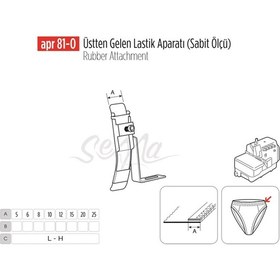 Resim Apr Apere Üstten Gelen Sabit Lastik Apara 12MM / Apr 81-0 