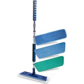 Resim Silva Network Silva Şubat 2021-1 Hijyen Seti Üçlü (Islak-Kuru-Duvar) Mikrofiber Mop + Mikrofiber Çok Amaçlı El Mopu + Mikrofiber Cam Bezi 