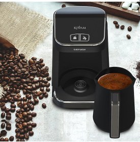 Resim Kıvam Antrasit Geniş Hazneli Akıllı Yerleştirme Patentli Türk Kahve Makinesi 