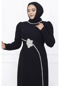 Resim Amine Hüma Zühre Tesettür Abiye Siyah Siyah 