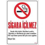 Resim Sigara Içilmez Uyarı Levhası 25X35 KOD:866 