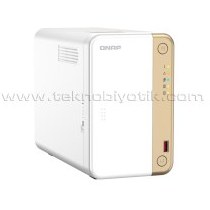 Resim QNAP TS-262-4G 2 HDD Yuvalı, 4GB Ram,2 x M.2 2280 PCIe Gen 3 x2 Bağlantı Noktalı NAS Depolama Ünitesi (TS-262-4G) 