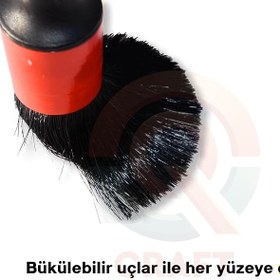 Resim 5 Parça Araç İçi Temizlik Fırça Seti ve Yeşil Araç Havalandırma Temizleme Fırçası Hediyeli Detaylı Otomobil İç Temizlik Kiti 