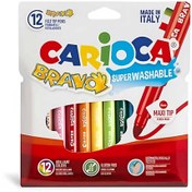 Resim Carioca Bravo Süper Yıkanabilir Keçeli Boya Kalemi 12’li 42755 
