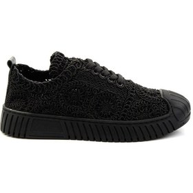 Resim Bambi Siyah Leather Kadın Sneaker K01331175016 Siyah 