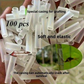Resim 100 Adet Çoklu Boyut Aşılama Seti, Meyve Ağaçları ve Çiçekler İçin Yeni Bahçe Aşılama Kiti, 3.0mm–7.5mm Bitki Aşılama Kılıfları, Gölgede 5 Yıla Kadar Saklama İmkanı ile İdeal Bahçe Yardımcısı 