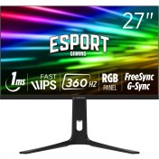 Resim Rampage Ellıpse EL27R360F 27 360Hz 1ms Boe IPS Fhd Freesync/g-Sync Rgb Pivot Siyah Flat Oyuncu Monitörü 