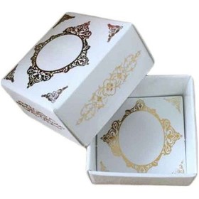 Resim Komple Karton Kutu Saray Desen Gold Yaldız 4X4X2 Cm (50 Adet) Be 