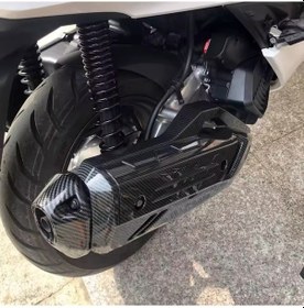 Resim Hsb666 Pcx Egzoz Ucu Kapağı Karbon 